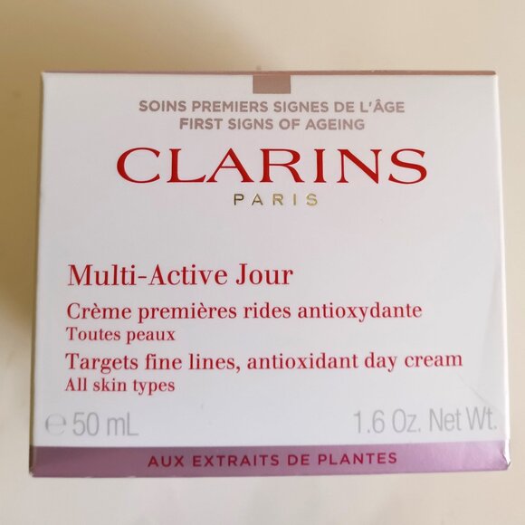 CLARINS - Multi-Active Day Cream. Targets Fine Lines. Antioxidant Cream - 50 ml